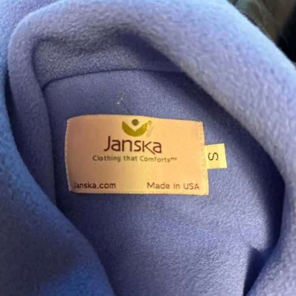 Janska Chic Women's Blue Fleece Coat - Picture 4 of 6